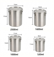 Емкость 1000 мл НЕРЖ для хранения